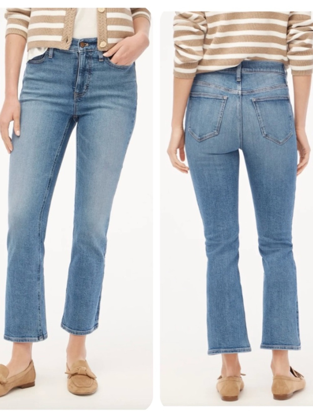 J. Crew Jeans Women’s 30 Blue Mid Rise Flare Cropped LIKE NEW!